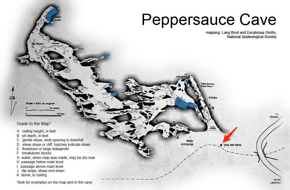Peppersauce Cave map